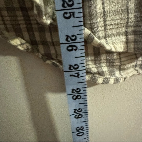 🤍 Lucky Brand Grey Plaid Button Front Shirt, Women’s Small, Cotton Blend - Picture 8 of 8